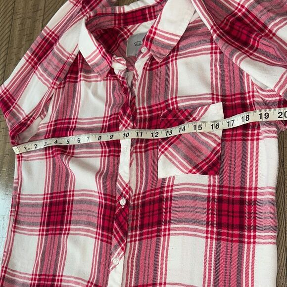 Rails ‘Hunter’ Plaid Shirt 👚 in Raspberry & White SOFT Pocket. - Picture 12 of 17
